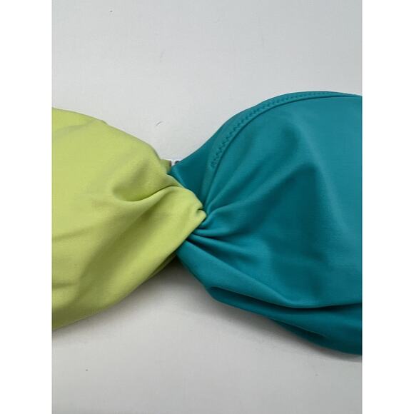Womens Colorblock Bandeau Swimsuit Bikini Top Size Unknown - Picture 3 of 10